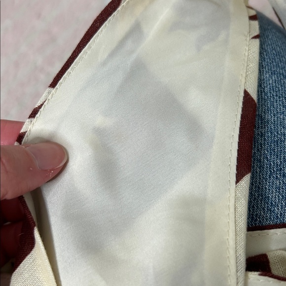 NWT Petal & Pup Cream and Brown Checkered Sun Pattern Halter Top Size Small - Picture 11 of 11